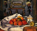 Paul Cezanne  - Peintures - Nature morte, coupe et pommes