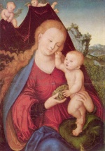 Lucas Cranach - paintings - Madonna and Child
