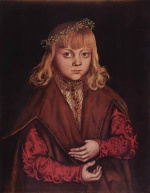 Lucas Cranach - Bilder Gemälde - Portrait eines sächsischen Prinzen