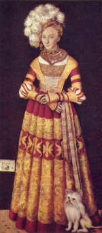 Lucas Cranach - paintings - Portrait der Herzogin Katharina von Mecklenburg
