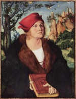 Lucas Cranach - Bilder Gemälde - Portrait des Dr. Johannes Cuspinian