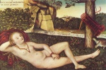 Lucas Cranach  - Bilder Gemälde - Ruhende Diana