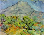 Paul Cézanne  - Peintures - Route sur ??la Montagne Sainte-Victoire
