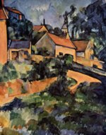 Paul Cezanne  - paintings - Strassenkurve in Montgeroult