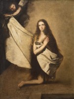 Jusepe de Ribera - Peintures - Saint Agnes en prison revêtue par l´ange