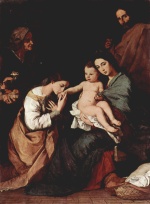 Jusepe de Ribera  - paintings - The Holy Family with St. Catherine