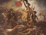 Eugene Delacroix - Bilder Gemälde - Die Freiheit führt das Volk an