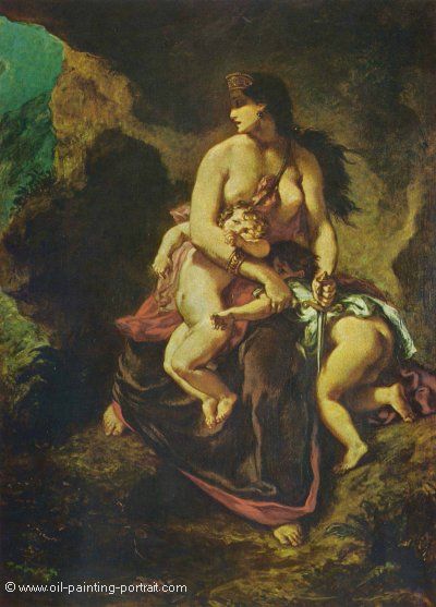 Medea about to Kill her Children