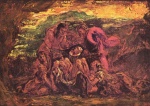 Eugene Delacroix - paintings - Pieta (Entwurf)