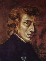 Eugene Delacroix - Bilder Gemälde - Portrait des Frederic Chopin