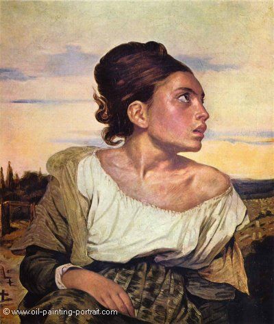 Girl Seated in a Cemetery
