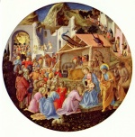 Fra Angelico - Bilder Gemälde - Die Anbetung der Heiligen Drei Könige