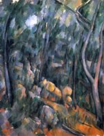 Paul Cezanne  - Peintures - Forêt près des cavernes 
