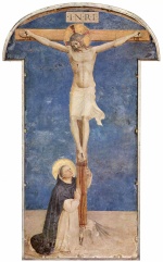 Fra Angelico - paintings - Heiliger Dominikus am Kreuze Christi