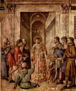 Fra Angelico - paintings - Heiliger Laurentius verteilt den Kirchenschatz an die Armen