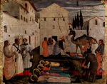 Fra Angelico  - Bilder Gemälde - Martyrium der Heiligen Kosmas und Damian (Grablegung der beiden Heiligen)