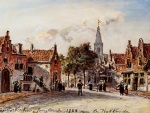 Johan Barthold Jongkind - painting - Rue de Village Hollande