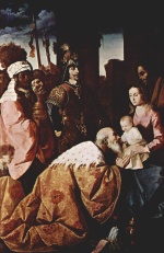 Francisco de Zurbarán - paintings - Anbetung der Heiligen Drei Koenige