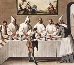 Francisco de Zurbaran - paintings - St Hugo of Grenoble in the Carthusian Refectory