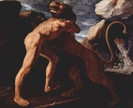 Francisco de Zurbarán - paintings - Herkules vernichtet den Loewen von Nemea