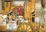 Carl Larsson - paintings - Die Werkstatt