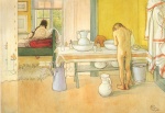 Carl Larsson - Peintures - matin d'été dans la maison Spardavet