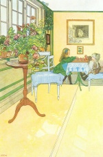 Carl Larsson - paintings - Das Schachspiel