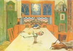 Carl Larsson  - paintings - Es wir Abend, gute Nacht