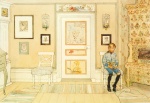 Carl Larsson  - Peintures - Puni dans le coin