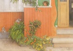 Carl Larsson  - Peintures - Suzanne sur le siège de la véranda
