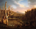 Thomas Cole - Peintures - Lac avec des arbres mort