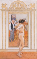 Carl Larsson  - paintings - Vor dem Spiegel