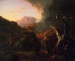 Thomas Cole - Peintures - Paysage avec arbre mort