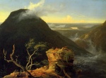 Thomas Cole - Peintures - Matin ensoleillé sur la rivière Hudson