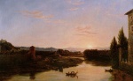 Thomas Cole - Peintures - Lever de soleil sur  l'Arno