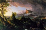 Thomas Cole - Peintures - Le cours de l'Empire (l'état de nature)