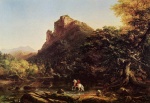 Thomas Cole  - paintings - The Mountain Ford