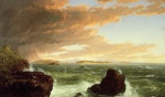 Thomas Cole  - Peintures - Vue sur la baie des Français depuis Mount Desert Islande après une bourrasque