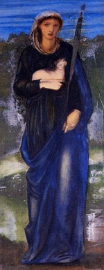 Sir Edward Coley Burne Jones - Peintures - Sainte Agnès