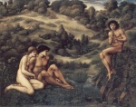 Edward Burne Jones - paintings - The Garden of Pan