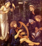 Edward Burne Jones - Peintures - La folie de Sir Tristram