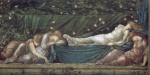 Edward Burne Jones  - Peintures - La roseraie