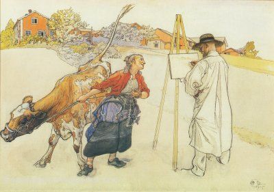 Der Hof (Johanna mit dem Kalb vor Spardavet)