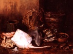 William Merritt Chase - Peintures - Marché aux poissons à Venise