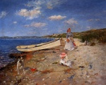 William Merritt Chase - Bilder Gemälde - A Sunny Day at Shinnecock Bay