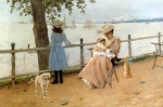 William Merritt Chase - Peintures - Après-midi au bord du lac