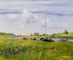 William Merritt Chase - Peintures - Au débarcadère