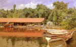 William Merritt Chase - Peintures - Hangar à bateaux