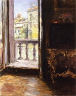 William Merritt Chase - Peintures - Balcon vénitien