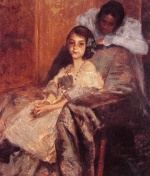 William Merritt Chase  - Bilder Gemälde - Dorothy und Ihre Schwester
